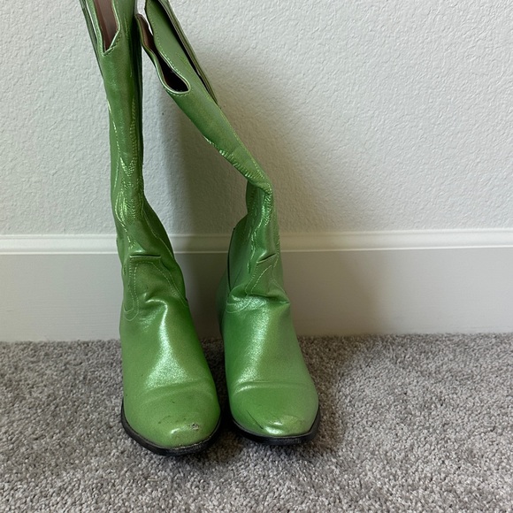 Amazon Green Heeled Boots - Picture 2 of 4